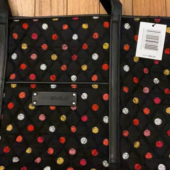 Vera Bradley Small Trimmed Vera with faux leather trim. Matching wallet. - Picture 2 of 9